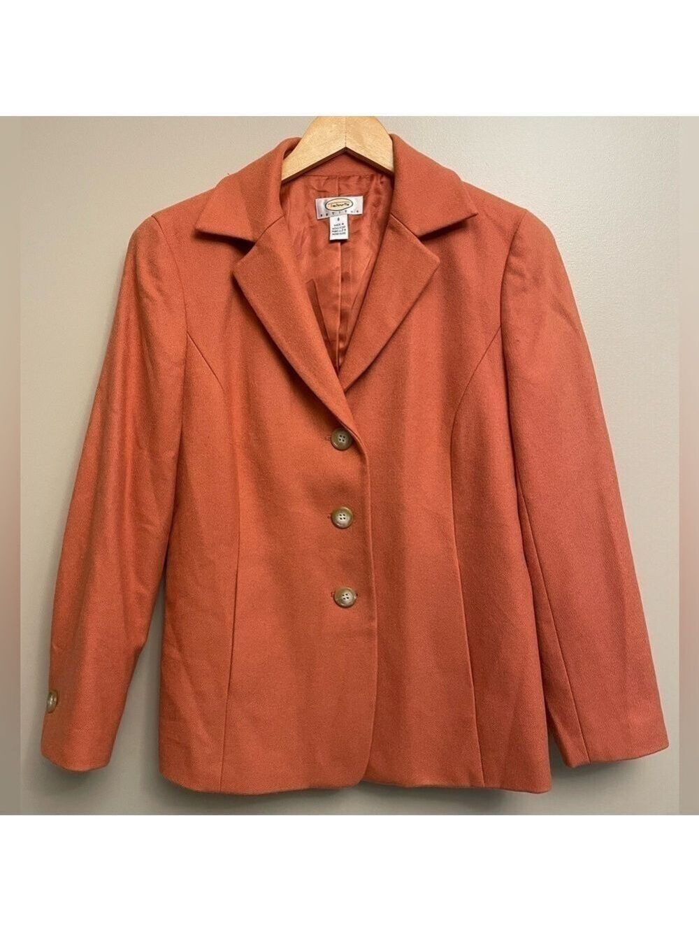 Vintage Talbots Wool Cashmere Blend Peacoat Jacket Size 8